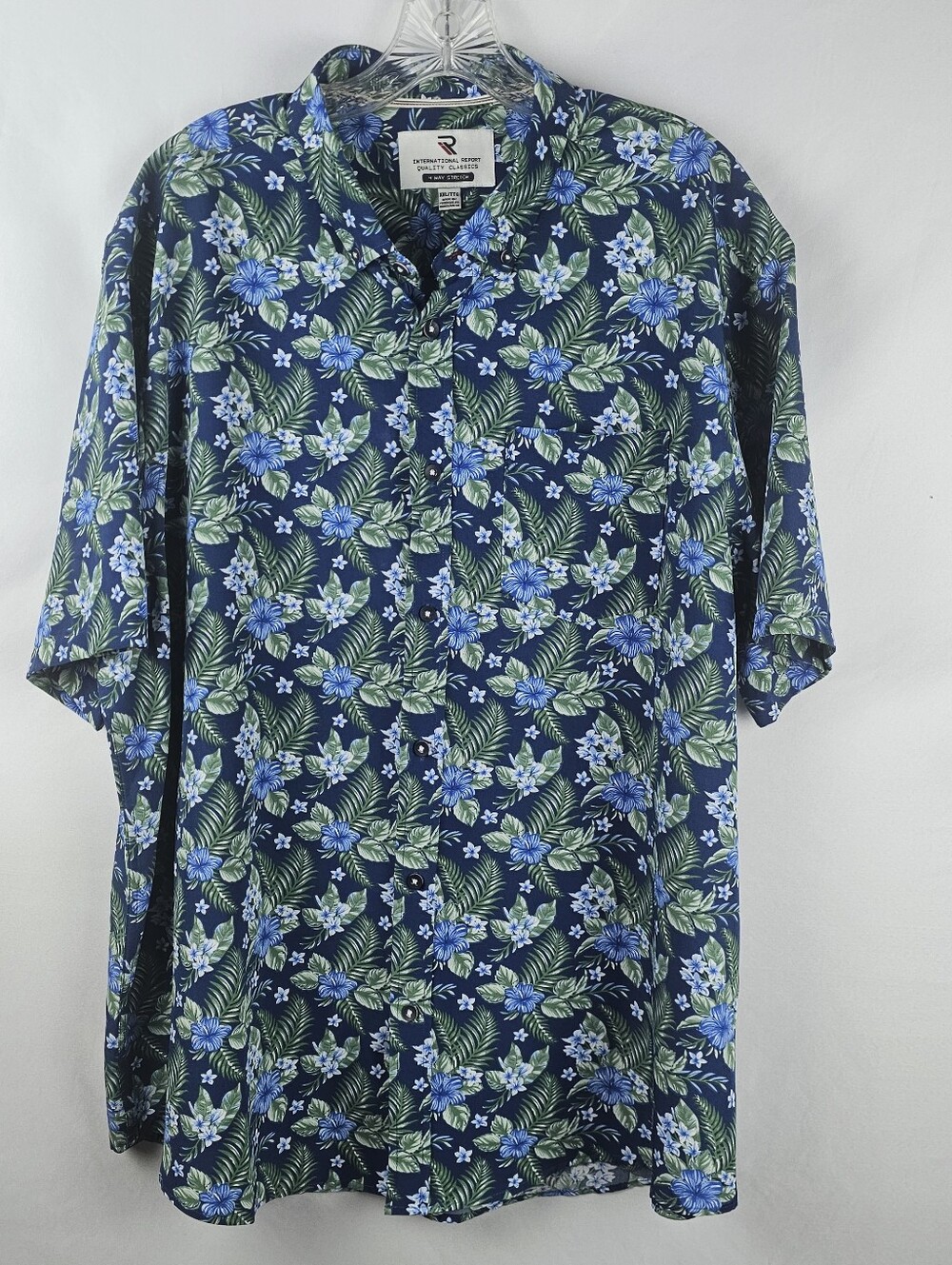 International Report Hawaiian Floral Shirt Men's 2XL Vacation Cruise Beach